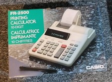 Casio FR-2500 Printing Calculator 10 Digit Vintage New In Box