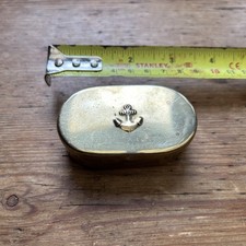 Naval Brass Snuff Box Brass Box Trinket