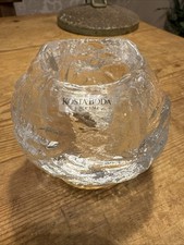 Kosta Boda Snowball Glass Votive Candle Holder Medium, Ann Wärff 7.5cm Tealight