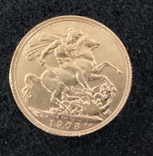 1908 Full Gold Sovereign