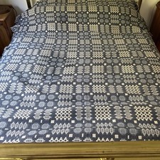 Vintage Derw Classic Welsh Fringed Wool Tapestry Reversible Blanket