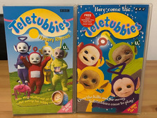 Teletubbies x2 VHS Boxed-Nursery Rhymes & Here Comes The Teletubbies-Used in GC 