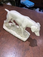 Resin  Pointer Dog Figurine In