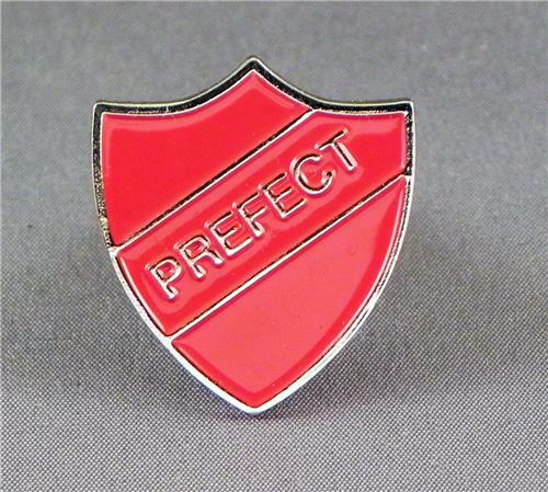 Red prefect enamel pin badge - "prefect",