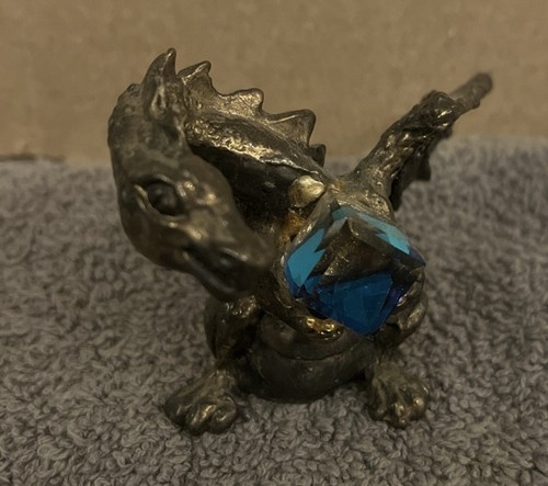 Vtg pewter dragon - , figurine