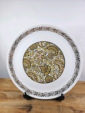 RARE VINTAGE PILIVITE FRENCH PLATE 30CM – GOLD FLORAL – PILIVUYT CHOMETTE LONDON