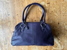PURPLE LEATHER TOP HANDLE