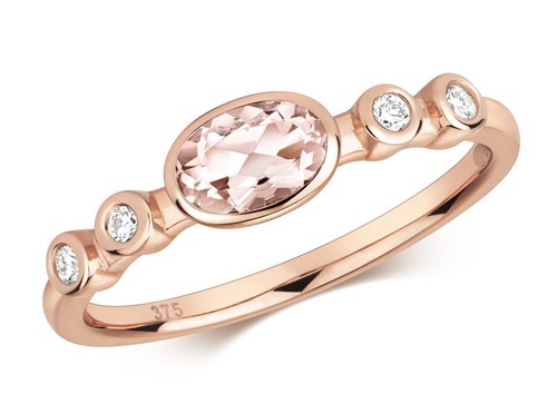 Real morganite solitaire and - solitaire,