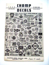 1948 Decal Catalog For Train