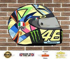 Valentino Rossi MotoGP Replica Helmet Sign Wall Plaque Garage Sign Man Cave