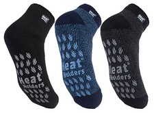 Heat Holders - Mens Non Skid Gripper Thermal Low Cut Trainer Slipper Socks
