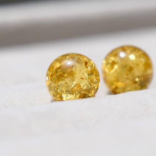 Golden amber 8mm stud - amber,
