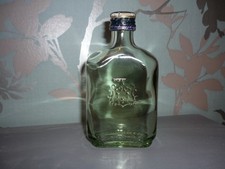 Vintage French MARTELL Cognac Depose French Hip Flask RARE Glass Bottle CJ empty