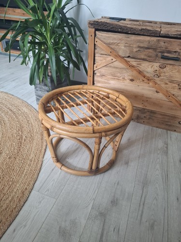 Vintage rattan cane - foot, stool