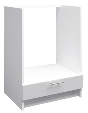 JD Greta Kitchen Oven Unit Fixed Height 600mm Storage Cabinet – White Gloss