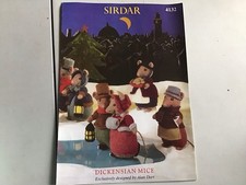 Alan Dart Dickensian Mice Christmas Knitting Pattern DK Sirdar 4132