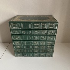 7  Vintage Green Gold Guild Publishing 1980s Book Bundle Bookcase Decor Classics