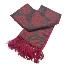 Vintage Tootal Grosvenor Red Paisley Pattern Scarf Men’s Classic Designer S80