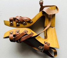 Topshop tan wedges/ sandals. Size 35. UK 2.5/ 3.