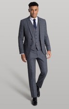 Grey Checked Three Piece Suit
