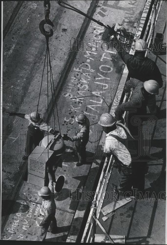 1977 press photo work - 1977, of
