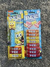 Spongebob SquarePants Pez Dispenser And Pack Of PEZ refills