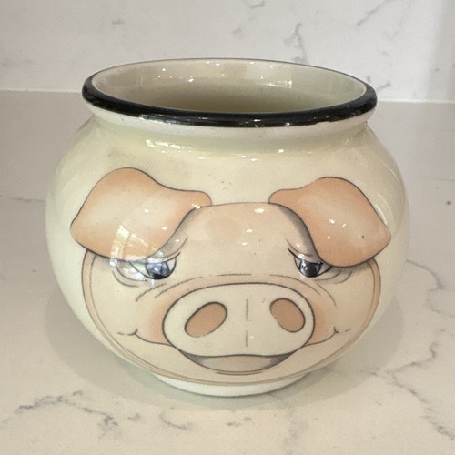 Arthur wood pig - pig, ceramic