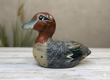 Vintage Miniature Green-Winged Teal Duck Soapstone Figurine