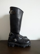 Inamagura Mens Chunky Platform Goth Leather Boots UK Size 9