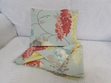 Pretty Cushion Cover, Duckegg, Blues, Floral, Reds, Yellows, Grey, Cotton, Next.