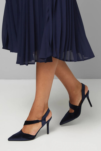 Wallis navy court shoes womens - navy,