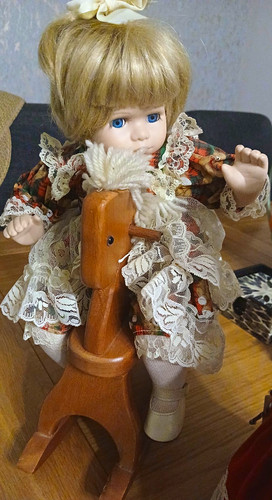 Porcelain doll blonde - doll,