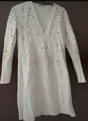 Zara cream studded dress size - studded,