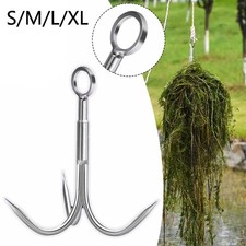 Stainless Steel Grapnel Hook Grappling Hook 3-Claw Climbing Hook 4 Size