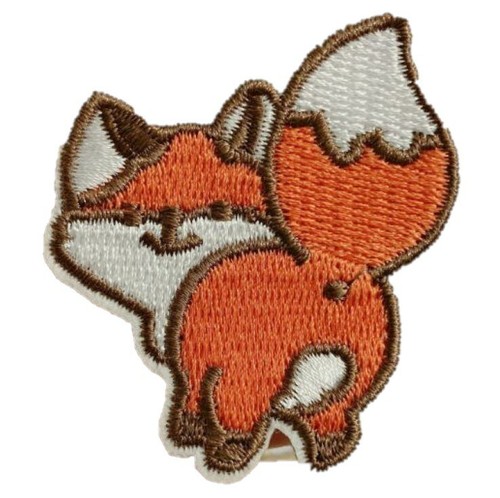 Fox bum behind pet - fox, kitten