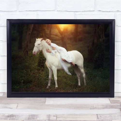 Emotional horse woman - horse,