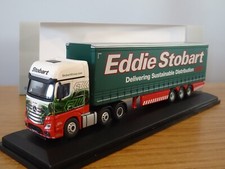 OXFORD EDDIE STOBART MERCEDES ACTROS MP4 CURTAINSIDE TRUCK MODEL 76MB001 1:76