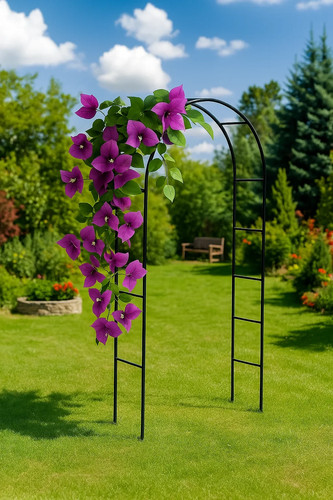 Black metal garden - black, arch