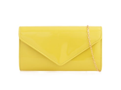 Ladies patent leather clutch - patent,