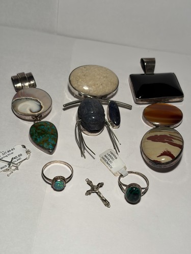 Sterling navajo jewelry lot - sterling,