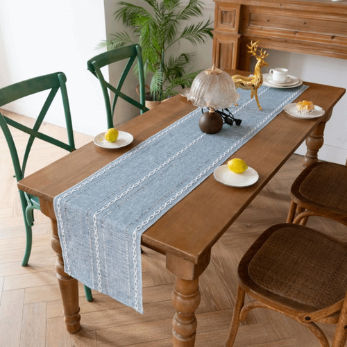 Embroidered party table - embroidered, linen