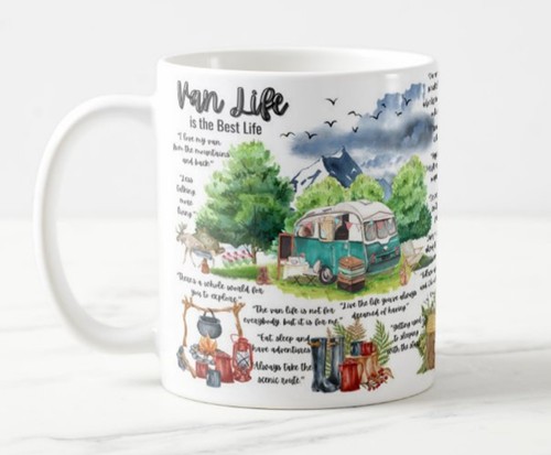 Caravan life fun ceramic mug - -,