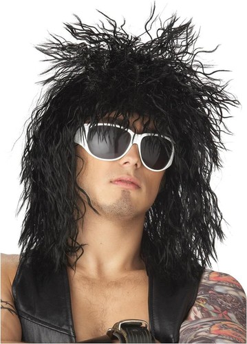 Black rockin dude wig - black,
