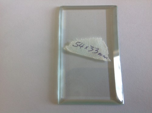 Carriage clock glass - clock, 54x33mm