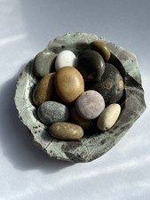 Cornish Serpentine Pin Dish With Pebbles From All Over Cornwall