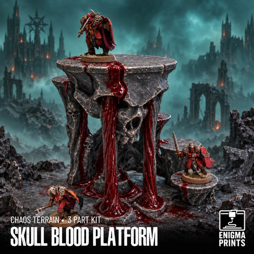 Skull blood platform - skull, 28mm