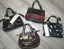 4 x RADLEY SMALL GRAB HAND BAGS MULTI COLOURED ALL GREAT CONDITION INC DOG TAGS