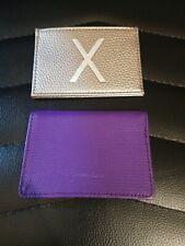 Paperchase Pebbled Leather card holder & M&S Alphabet X card holder faux leather
