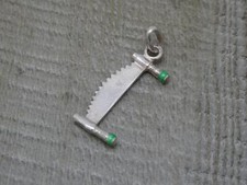 Vintage Italian Sterling Silver 925 Mezzaluna Type Knife Charm Pendant