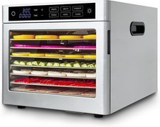 Food Dehydrator 8 Trays 6 Presets for Fruits, Veggie, Meats, Herbs, Ferment